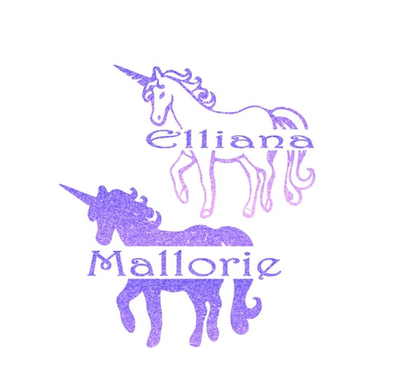 Download Unicorn Split Monogram Svg Vector Digital Download Frame Cut Etsy