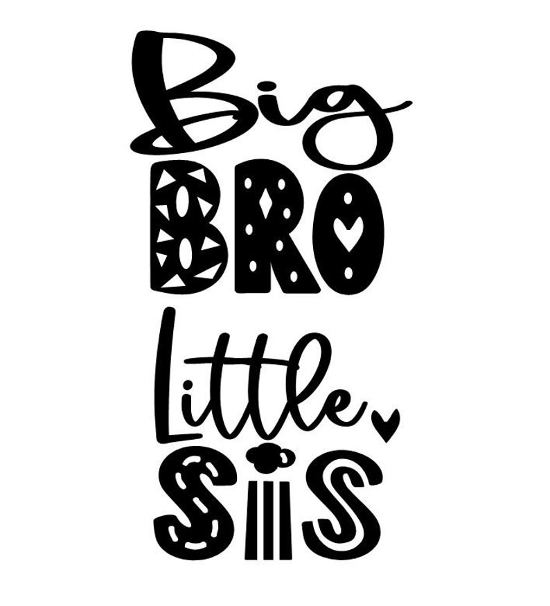 Große Schwester Kleiner Bruder SVG DXF Plotterdatei digitaler Etsy.de