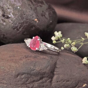 925 Sterling silver , natural Ruby diamond Ring handmade ring, Natural diamond Silver solid ring, Ruby gemstone ring , natural Ruby ring