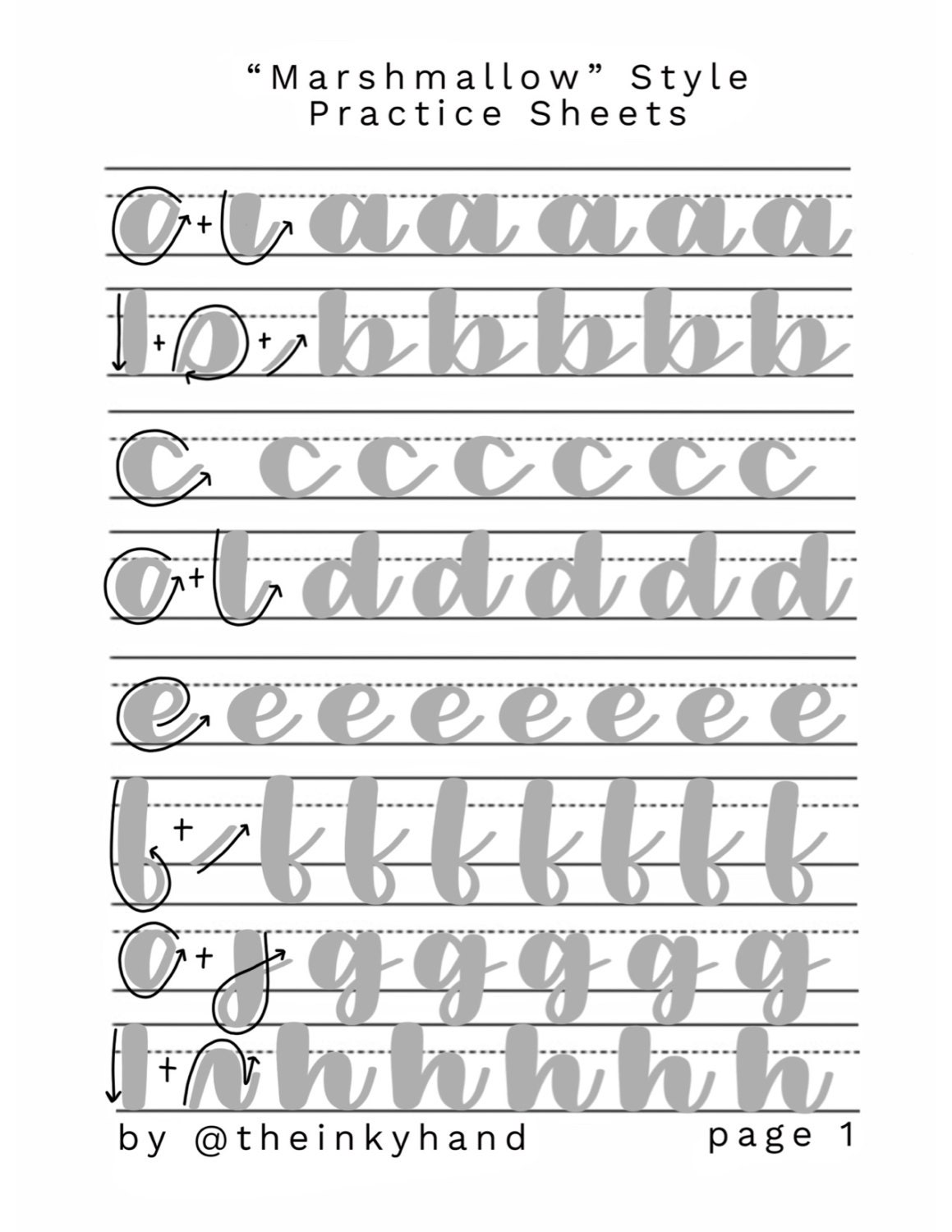 Modern Calligraphy Alphabet Practice Sheets Pdf Free Explore My Free Workshops As Used In My