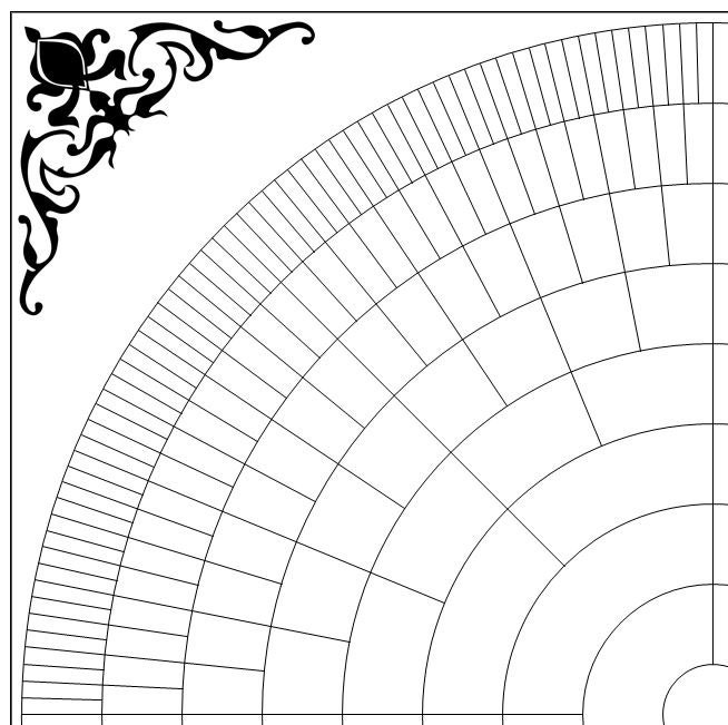 Genealogy Circle Chart Blank 20 X 20 Etsy