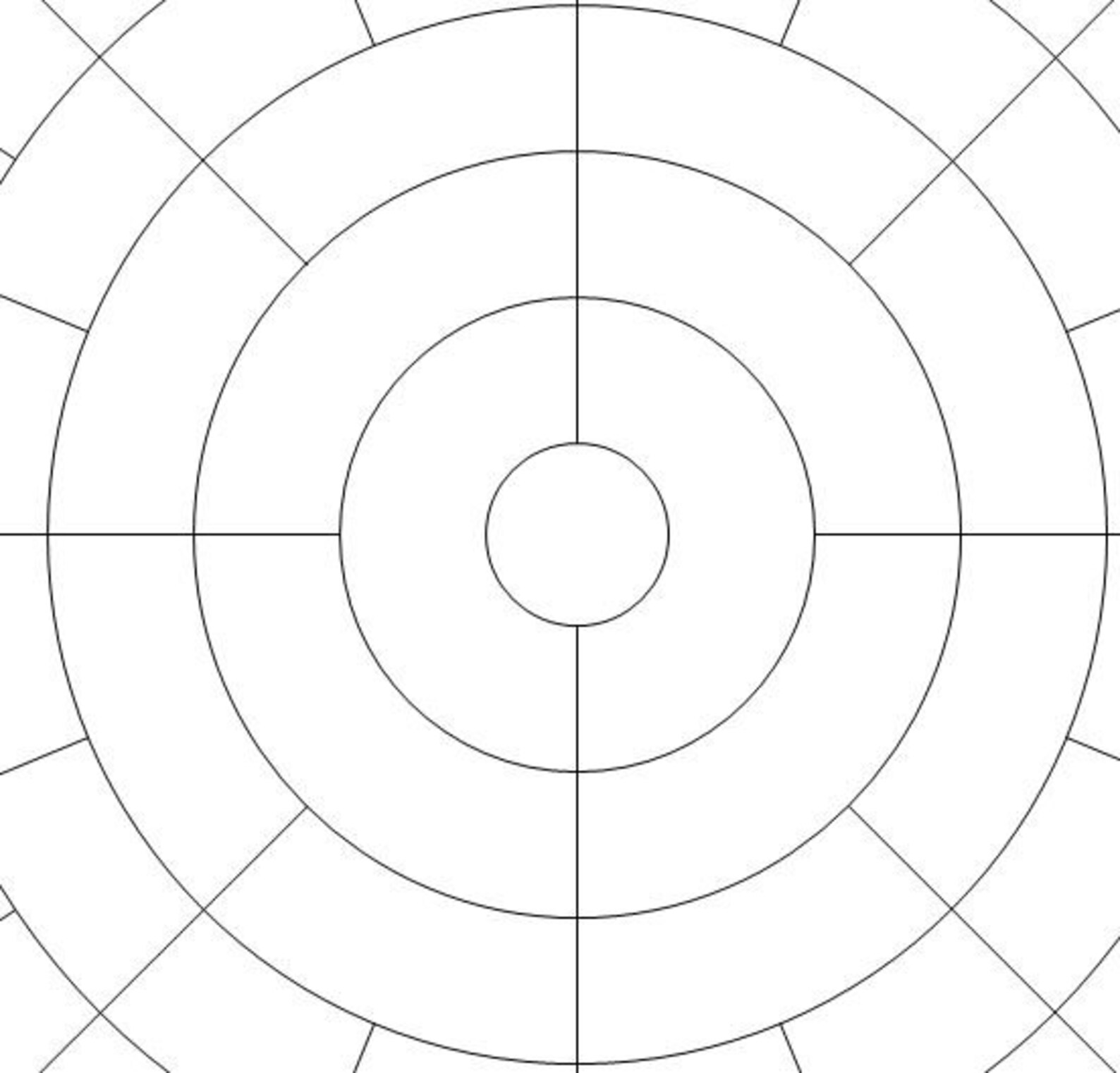 Genealogy Circle Chart Blank A2 Paper Size Etsy