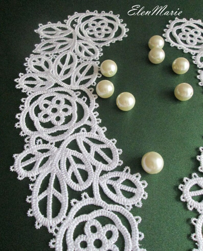 MACHINE EMBROIDERY DESIGN Lace collar tatting Etsy