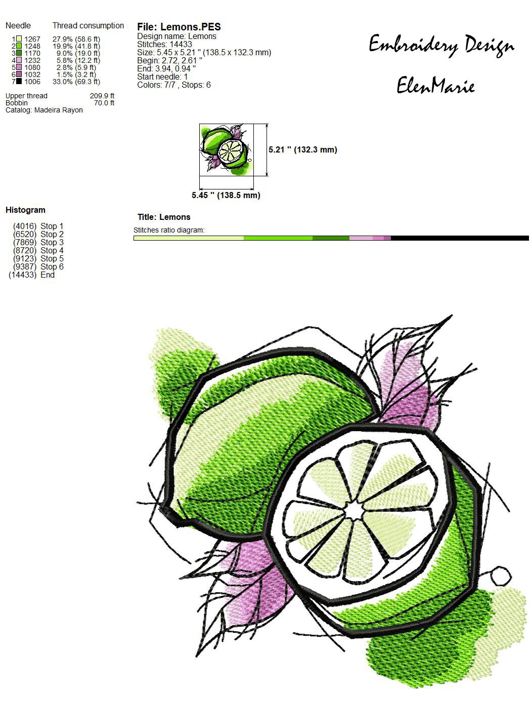 Lemons fruits machine embroidery designs lemons embroidery  etsy Lemons fruits machine embroidery designs lemons embroidery  etsy