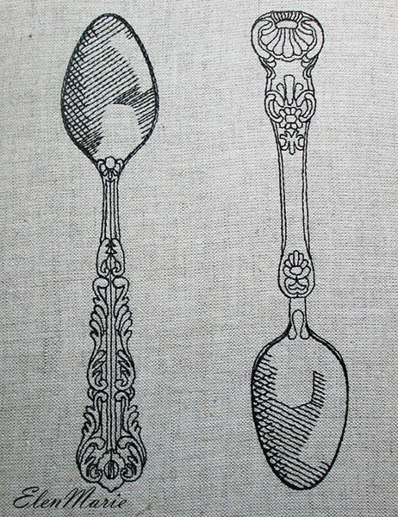 Spoon MACHINE EMBROIDERY DESIGN Etsy