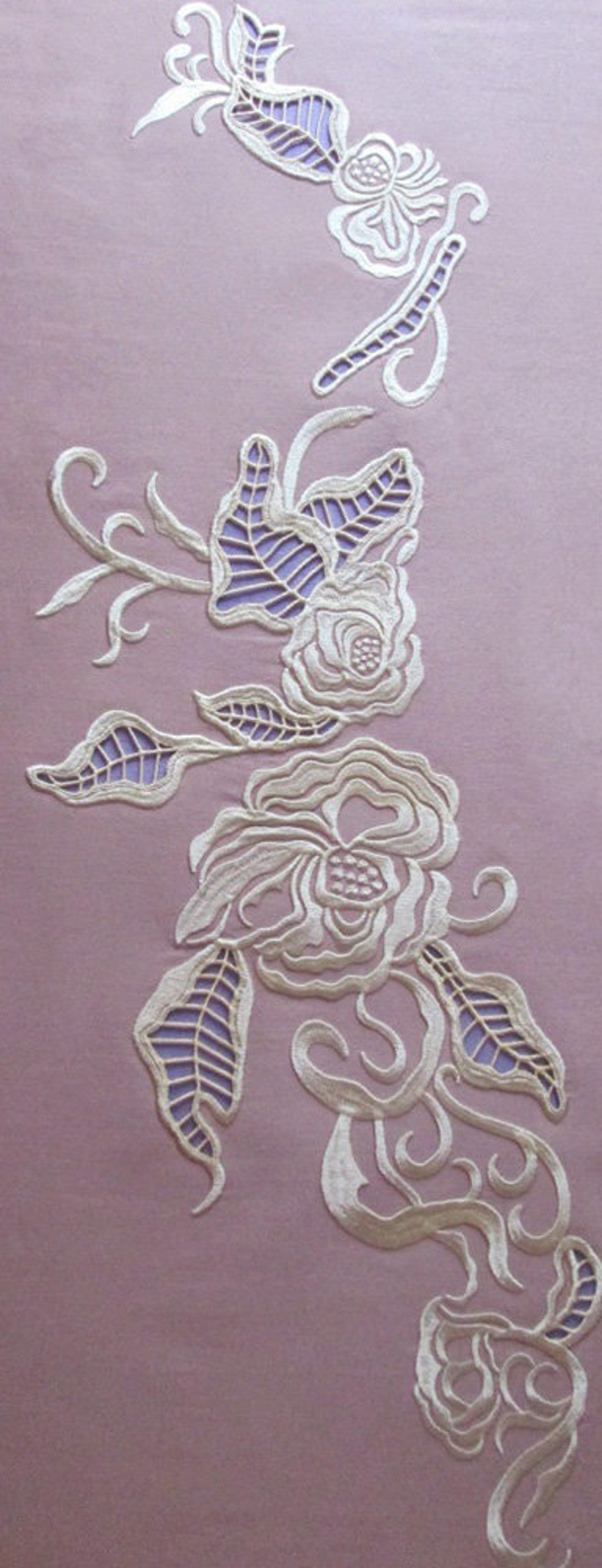 Flowers Machine embroidery design Cutwork Richelieu flowers Etsy