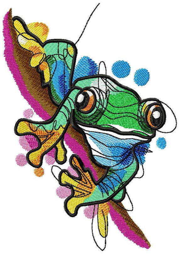 Download Frog Machine Embroidery Design Embroidery Frog Embroidery ...
