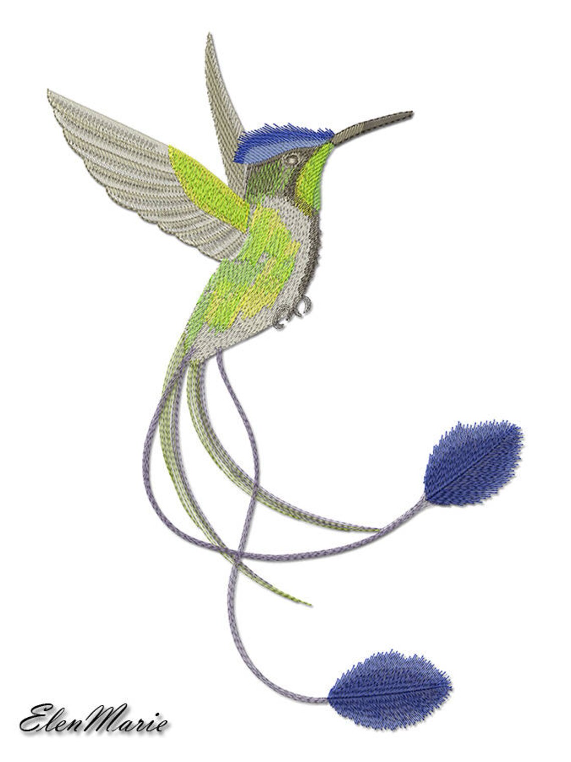 Machine embroidery design hummingbird embroidery bird  etsy