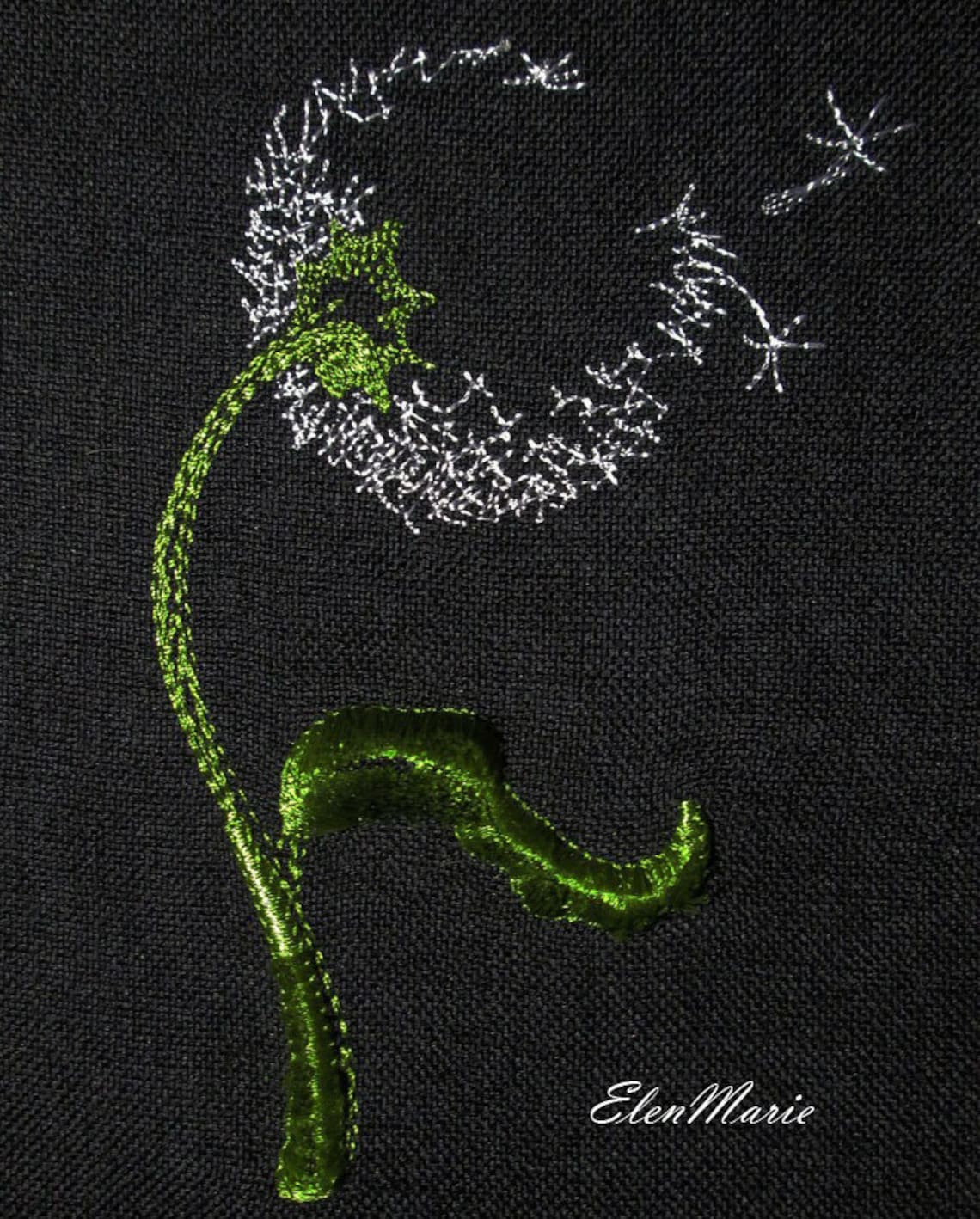 MACHINE EMBROIDERY DESIGN Dandelion Etsy