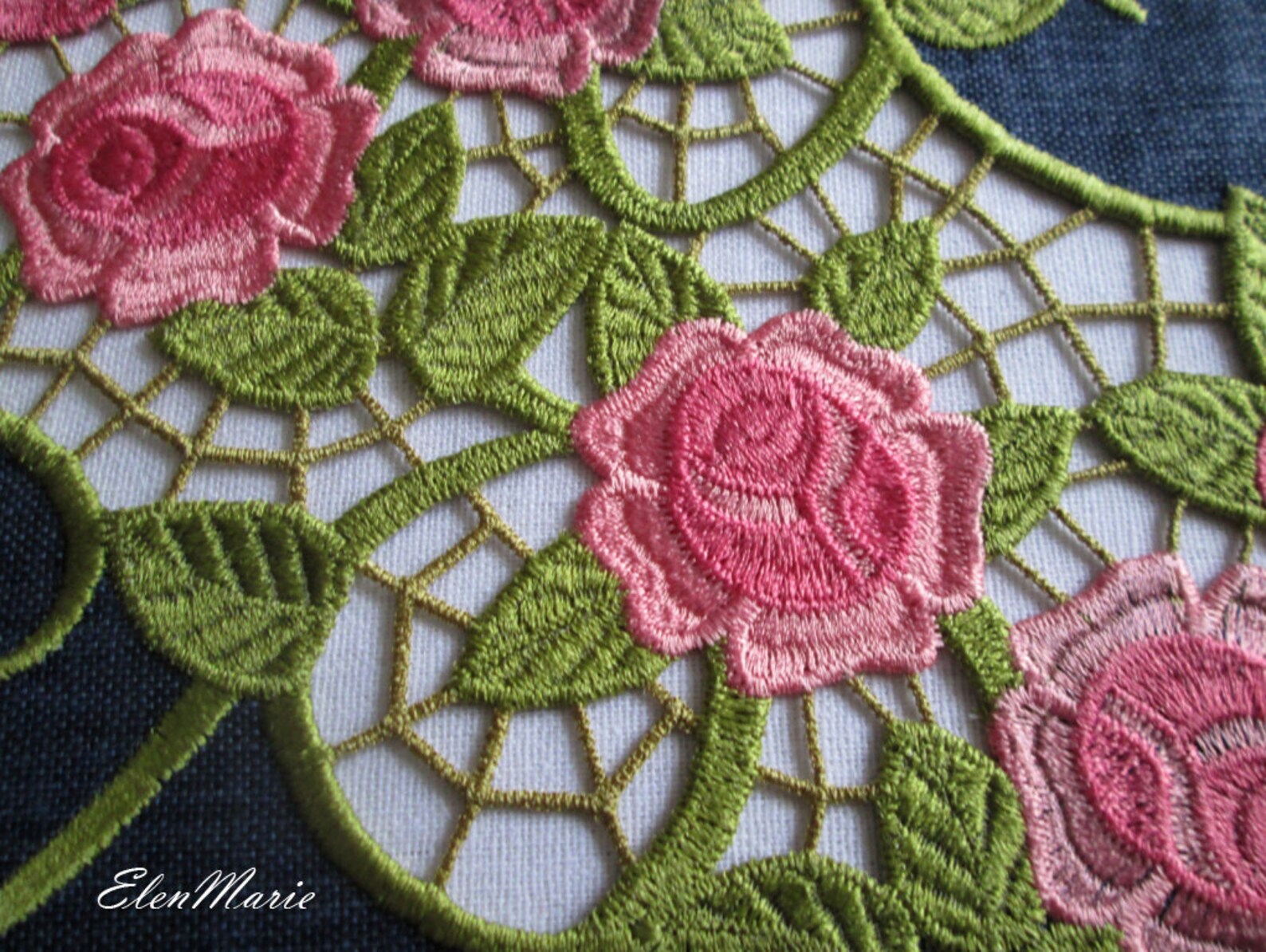 Roses Cutwork Lace Machine Embroidery Design sizes 6x10 Etsy