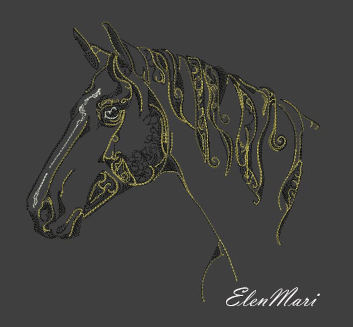Horse machine embroidery design embroidery horse embroidery  etsy Horse machine embroidery design embroidery horse embroidery  etsy