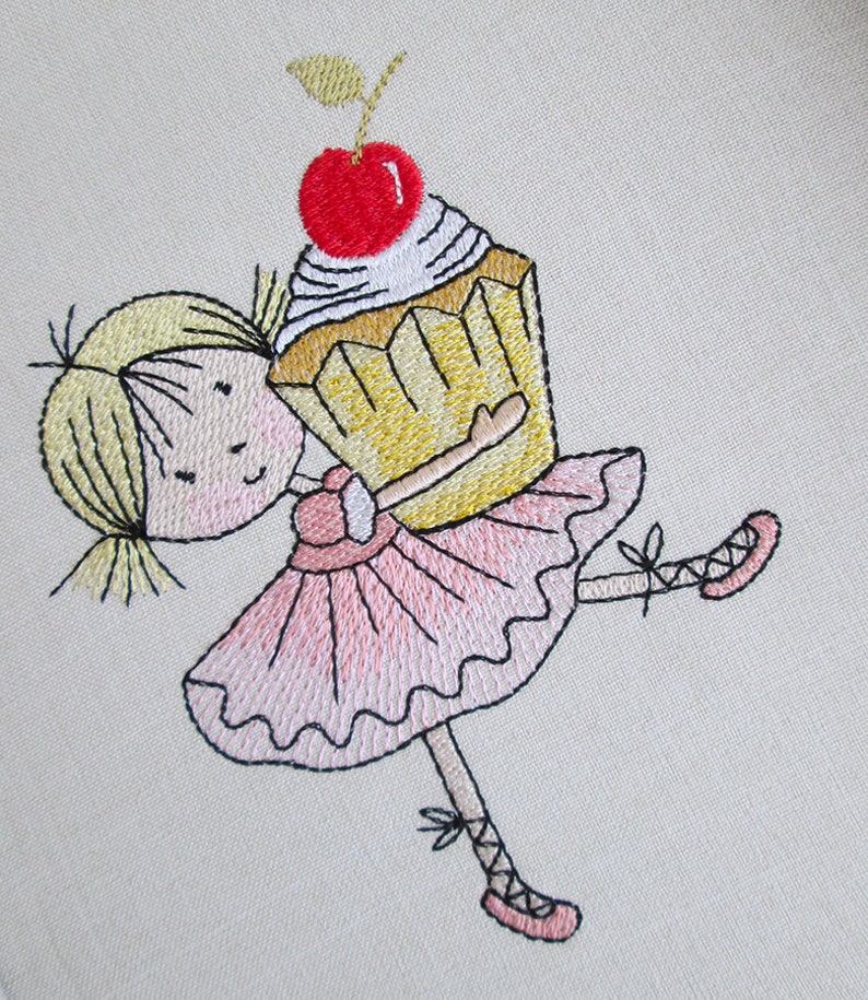 Cherry on Top Machine Embroidery Design Embroidery Girl Etsy