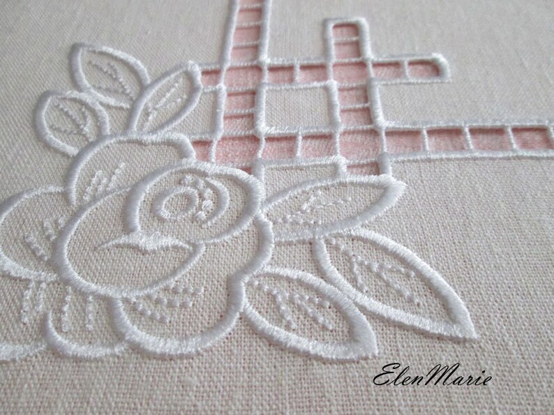 MACHINE EMBROIDERY DESIGN Richelieu cutwork roses Etsy