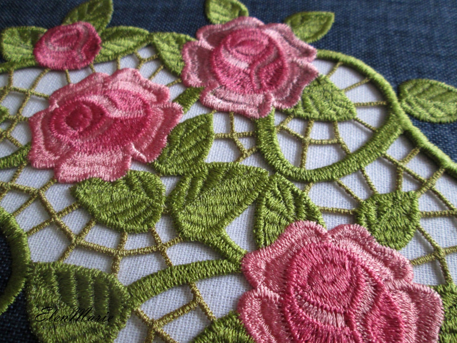 Roses Cutwork Lace Machine Embroidery Design sizes 6x10 Etsy