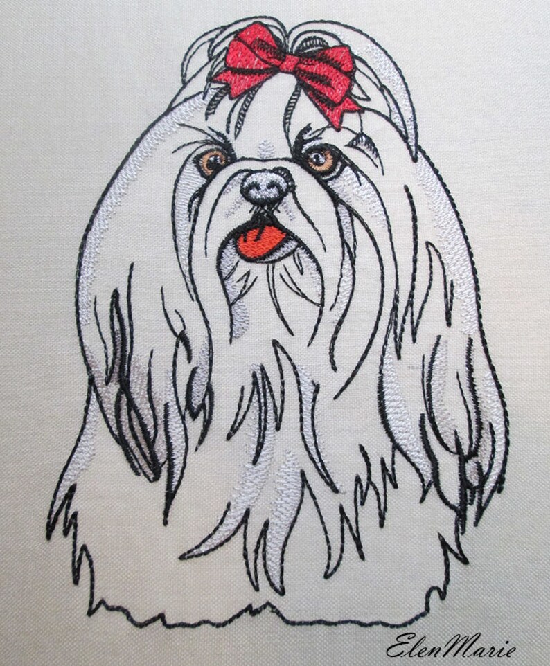 Machine Embroidery Design Dog York Embroidery Dog 57 68 Etsy