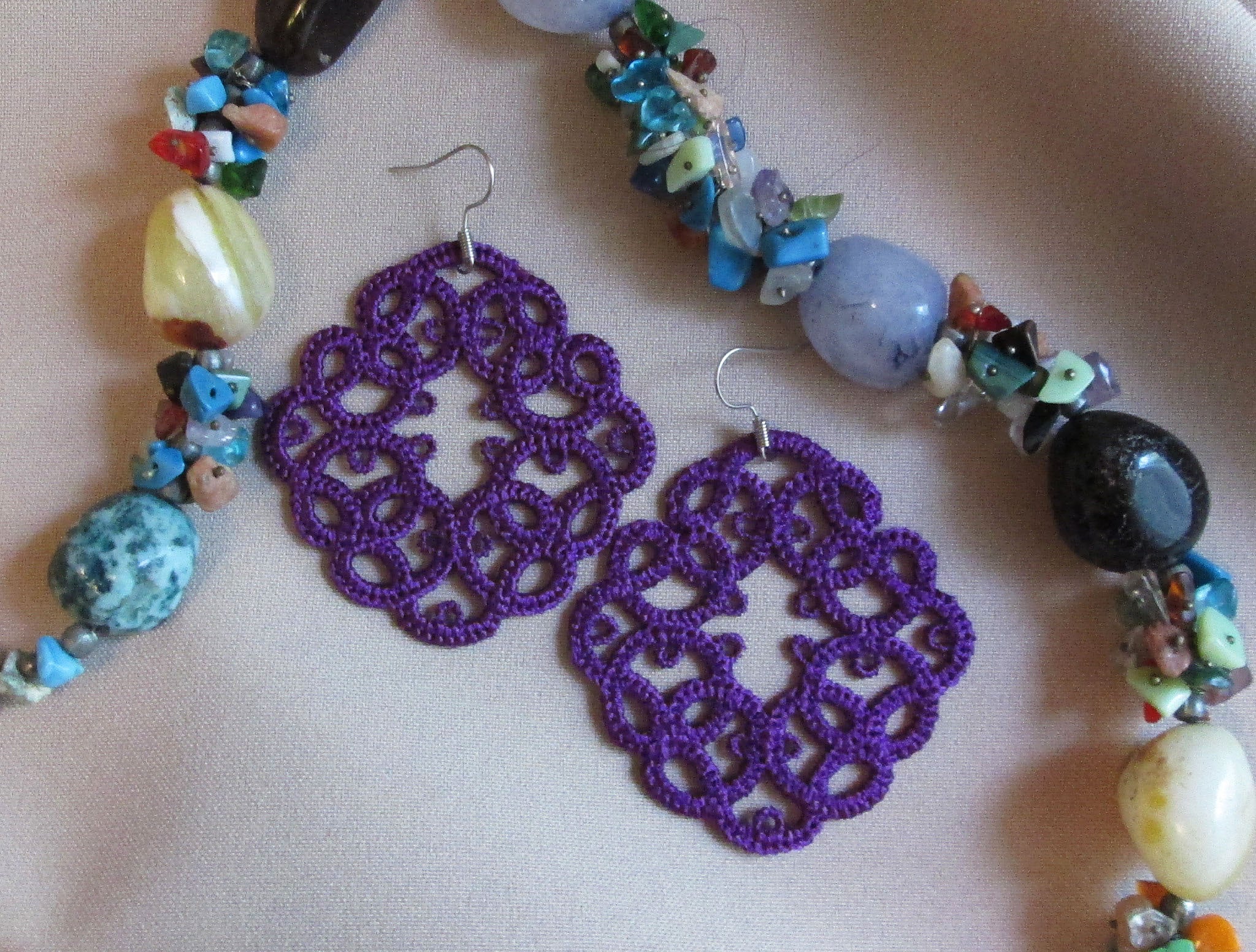 MACHINE EMBROIDERY DESIGN Lace earrings tatting Etsy