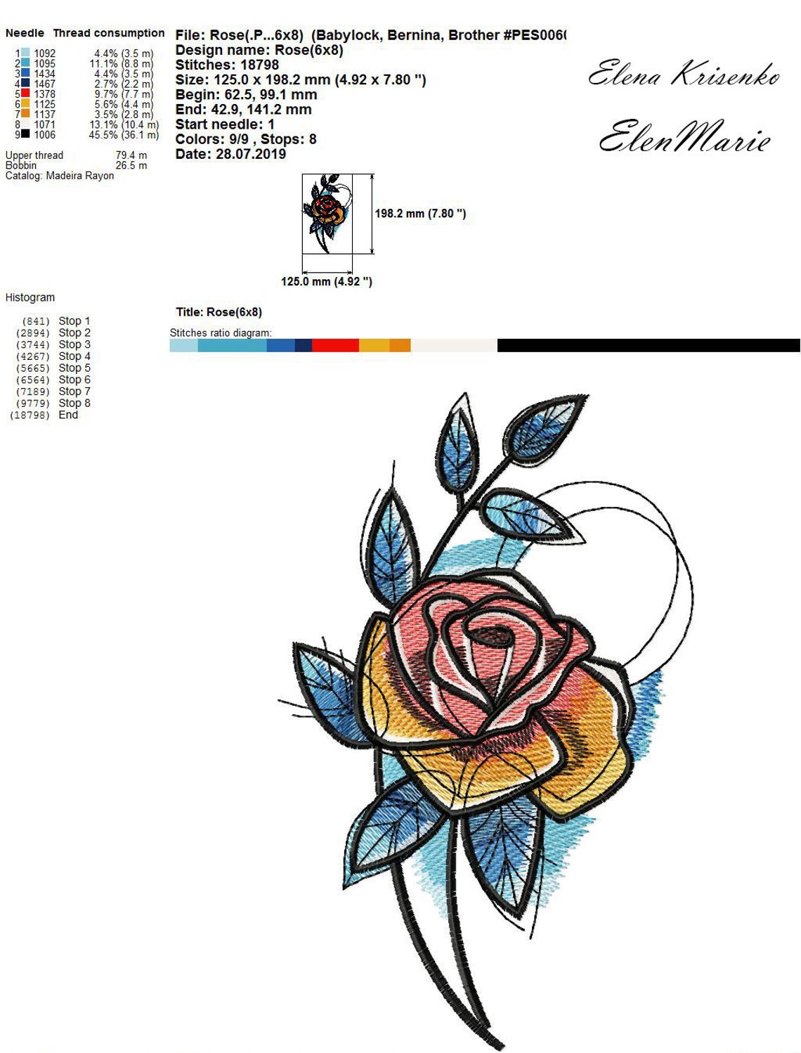 Rose Embroidery Machine Rose Embroidery Machine