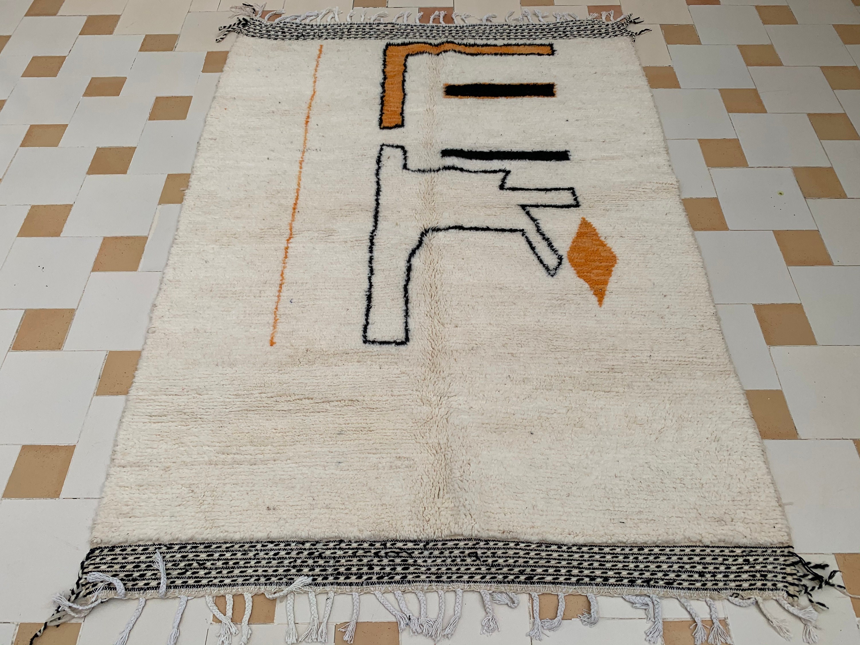 Boujaad Rug Morocco Berber Handmade Wool Boujad Rug 6x8 Etsy