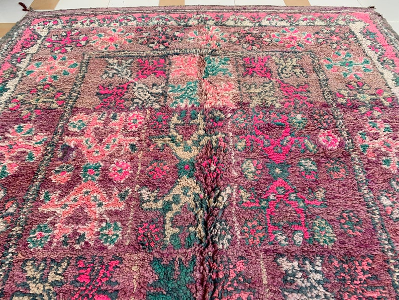 Boujaad Rug Morocco Vintage Handmade Berber Authentic Wool Etsy