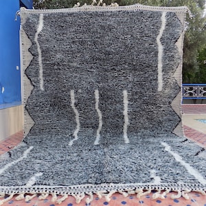 Moroccan 8x11.3 beni ourain or beni ouarain rug