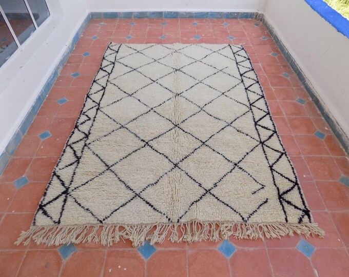 Beni Ourain Rug , Morocco Rug , Wool Rug , Area Rug , Beni Ourain