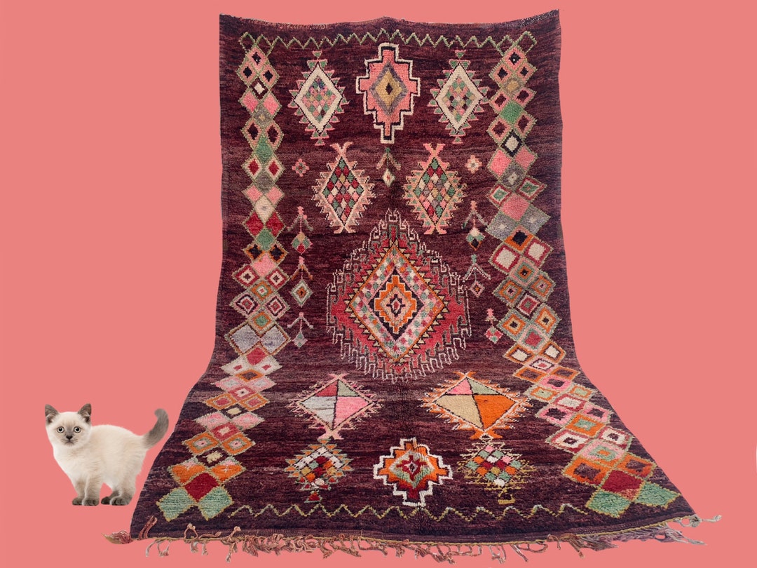 Fatiha Vintage Boujad Rug Handmade 100 Percent Wool Heirloom For Interior Design Enthusiasts main image 0