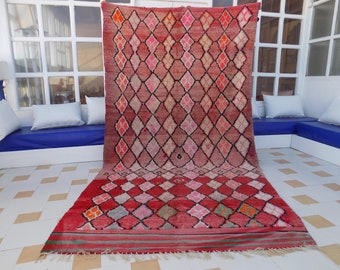 Vintage Handwoven Azilal Rug, Berber Wool, Moroccan Carpet (11.02ft x 5.77ft)