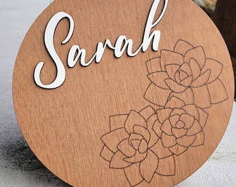 Name Sign | Succulent Name Sign | Nursery Sign |