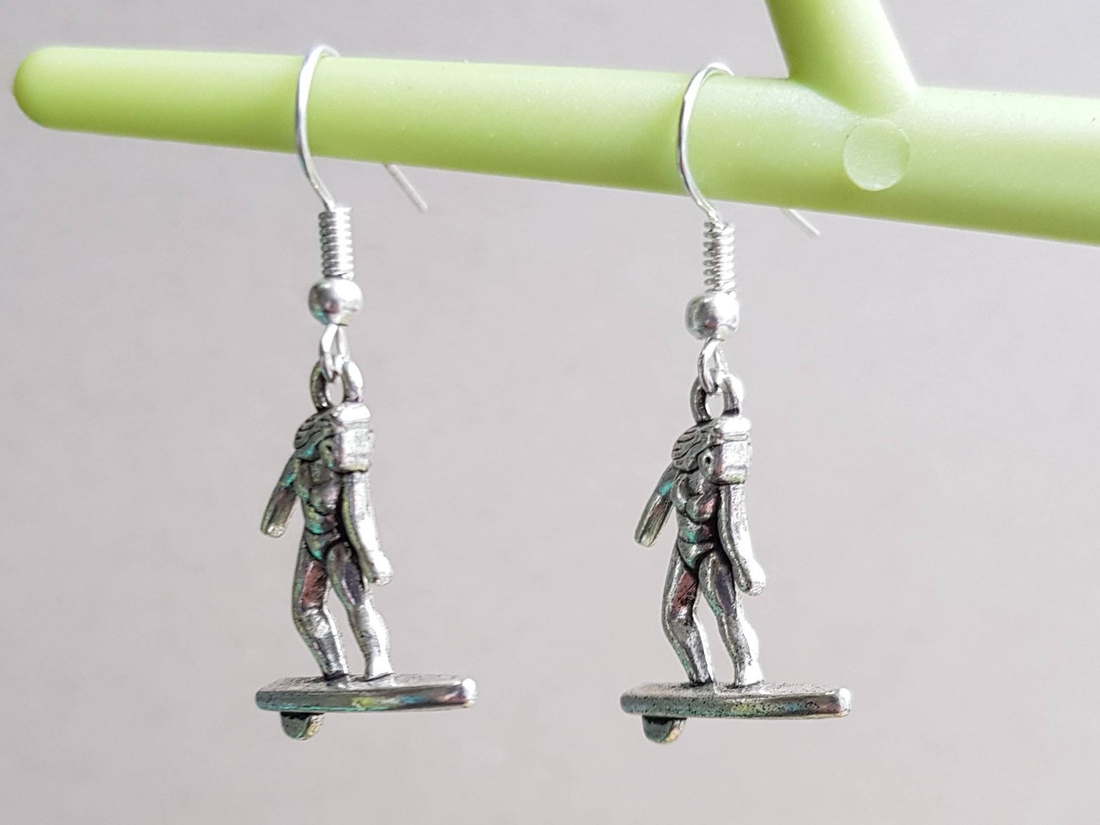 SURFER GIRL EARRINGS surfing earrings novelty earrings sports Etsy