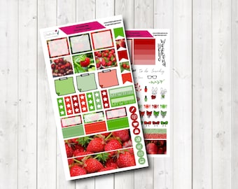 hobonichi weeks / planner sticker / mini kit / Erdbeeren