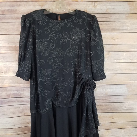 black midi dress size 16