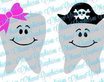 Cute Teeth SVGs for Tooth Fairy Bags