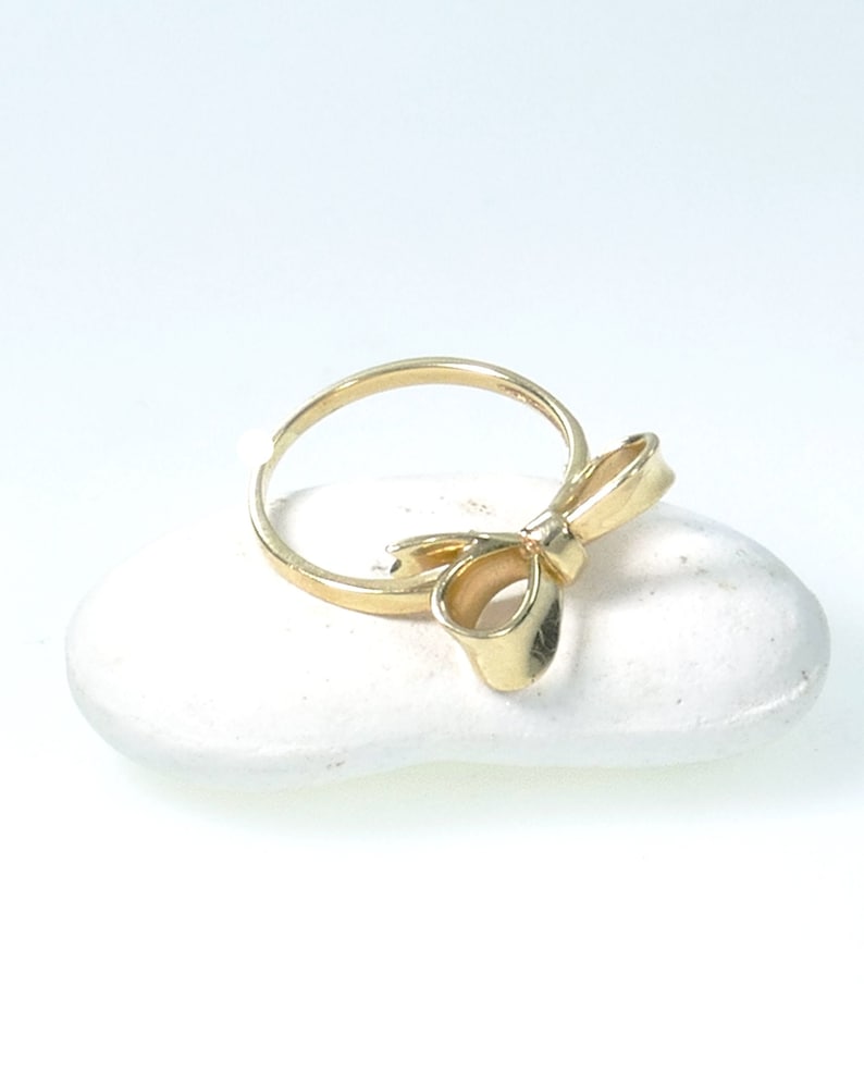 14k Gold Bow Ring, Gold Handmade Bow Ring for Mom, 14k Gold Deli 14k Gold Bow Ring, Gold Handmade Bow Ring for Mom, 14k Gold Deli
