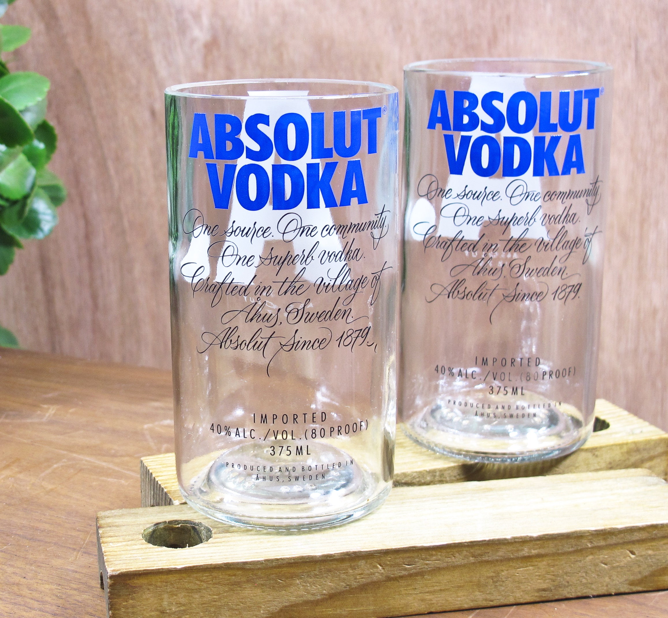 gift for drunk absolut vodka drinking glass set unique foodie Etsy