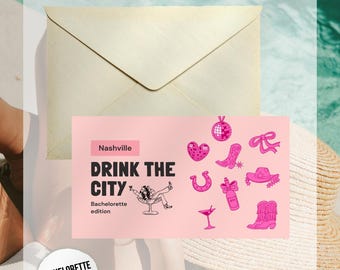 Vrijgezellenspel Nashville || Wandeluitdaging || Drink de stad || Vrijgezellenfeest