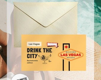 Vrijgezellenspel Las Vegas || Wandeluitdaging || Drink de stad || Vrijgezellenfeest