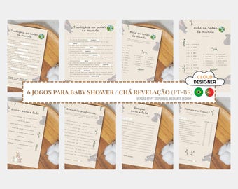 6 babyshowergames Portugees (PT-BR) – digitale download