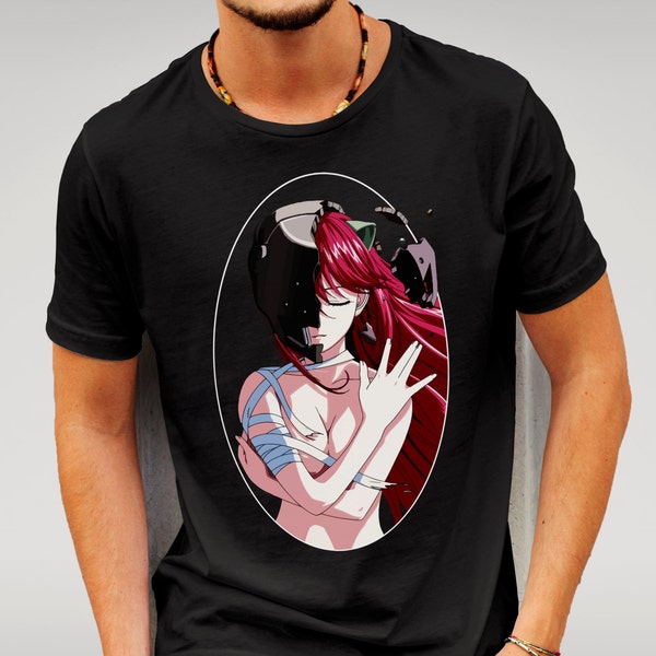 Elfen Lied Anime Tshirt - Black S M L XL XXL 3XL 4XL