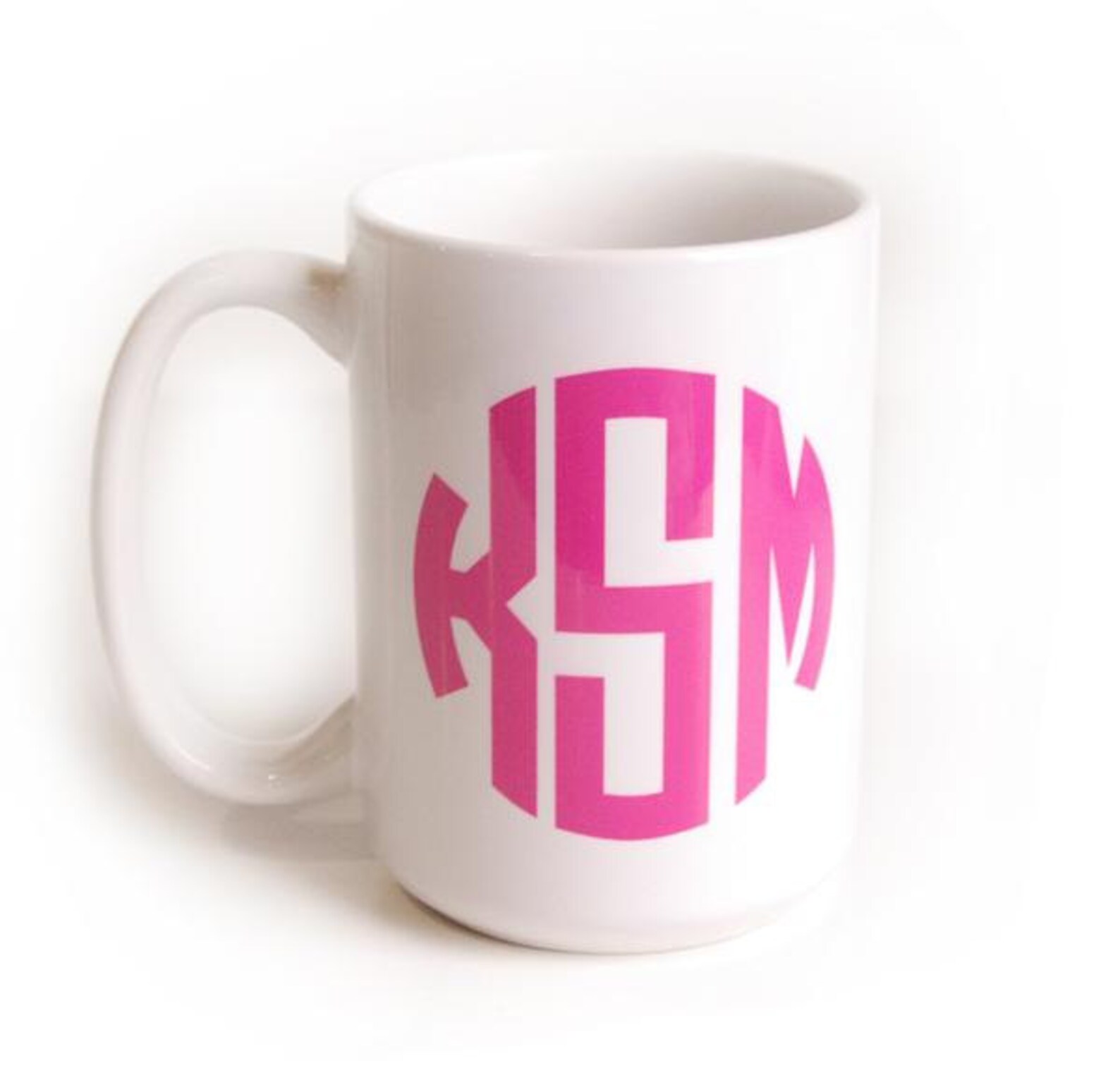 MONOGRAM ceramic coffee cup Etsy