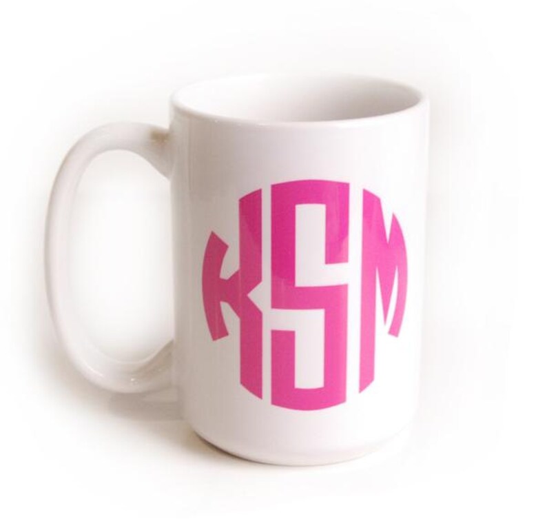 MONOGRAM Ceramic Coffee Cup Etsy