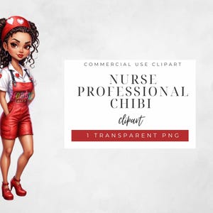 Chibi Nurse Clipart, Chibi Nurse Digital Art Chibi Medizinische professionelle Kunst Freundlich Chibi Nurse Clipart. Stillzeit Themed Chibi Clipart