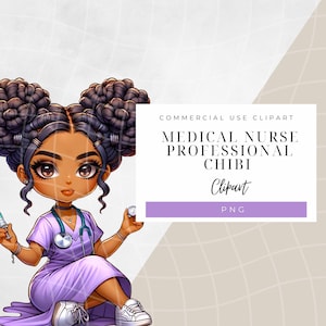 Playful Cartoon Girl with Stethoscope and Syringe - Vibrant Medical Clipart for Instant Download and Sublimation Design