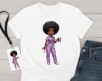 Clipart de enfermera, ilustración médica, arte chibi, descarga digital, estudiante de medicina