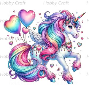 Magical Unicorn Clipart Set - Instant Download Sublimation Design for Crafts