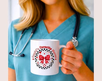 Amors Lieblings-Krankenschwester-Design, spielerische Krankenpflege Clipart, Herz-medizinisches Design, Sublimationskunst, Krankenschwester-Liebes-Grafik