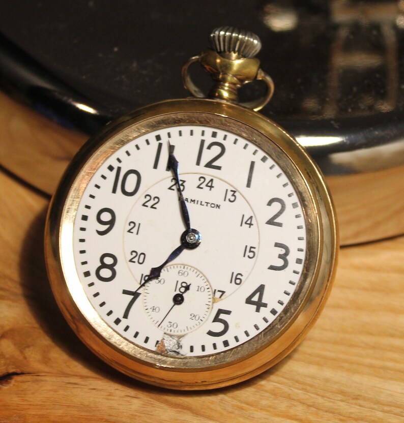 Vintage Hamilton RailRoad GoldFilled Pocket Watch 1916 Etsy