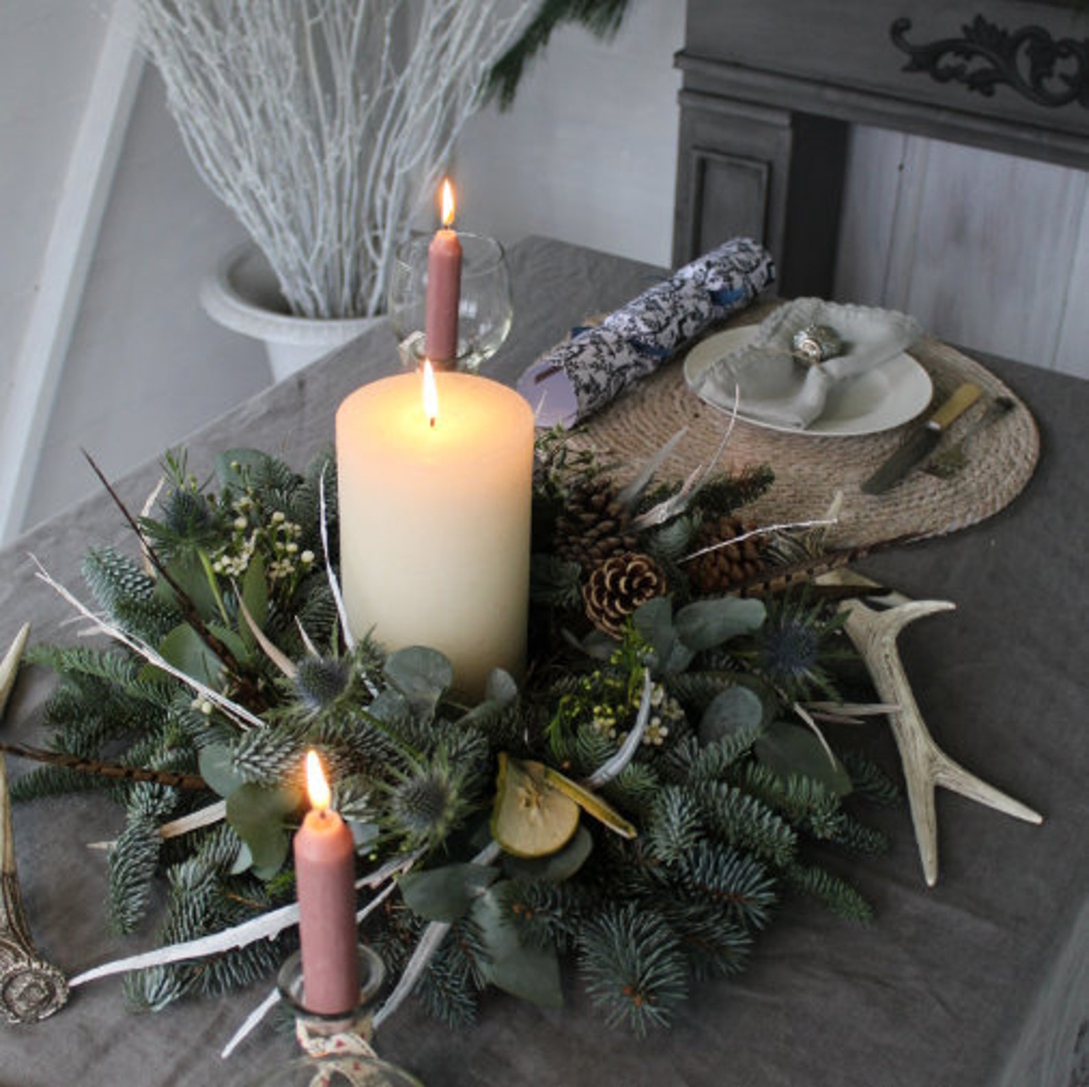 Christmas Table Arrangement Workshop at Home  Etsy