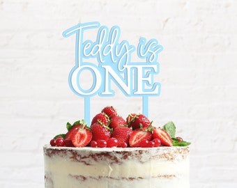 Topper per torta personalizzato / Ciondolo per torta del primo compleanno / Nome personalizzato per bambini / Topper per feste personalizzato / Spedizione gratuita