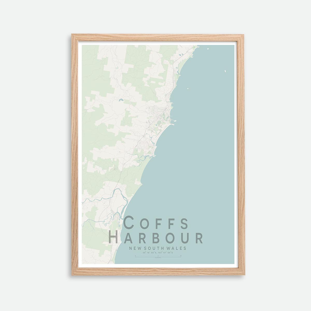 Coffs Harbour Street Map Coffs Harbour Nsw City Street Map Print Australia Wall Art | Etsy Ireland