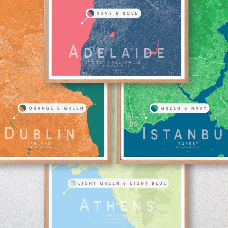 HONOLULU Map Print Wall decor United States City Map Print Hawaii Wall Art Poster A3 A2 16x20